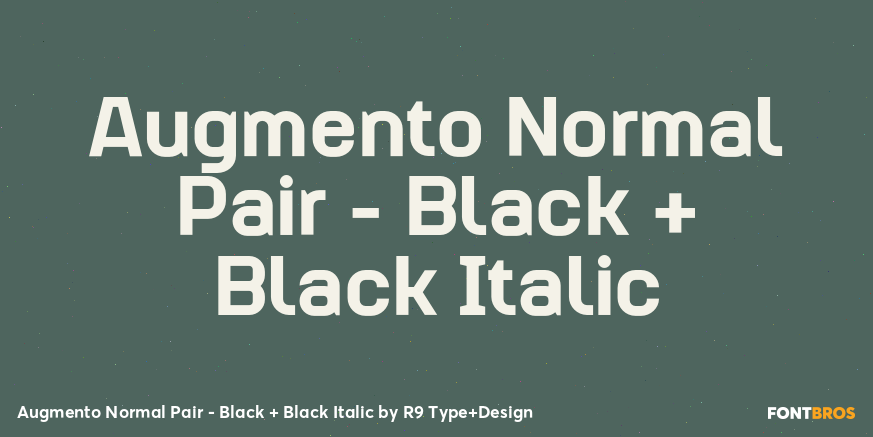 Augmento Normal Pair - Black + Black Italic Poster