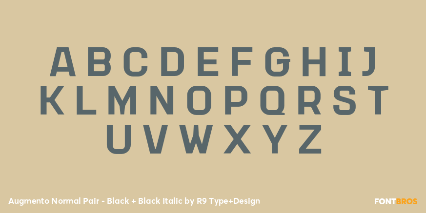 Augmento Normal Pair - Black + Black Italic Font Poster #2