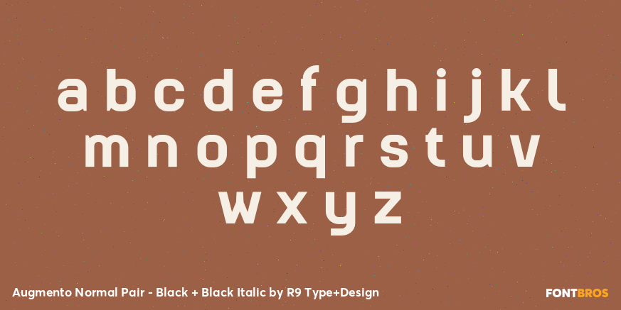 Augmento Normal Pair - Black + Black Italic Font Poster #3