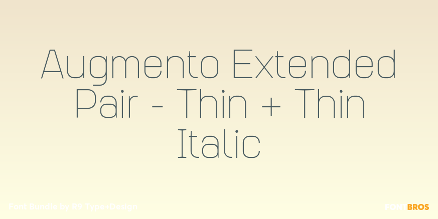 Augmento Extended Pair - Thin + Thin Italic Font Poster #1