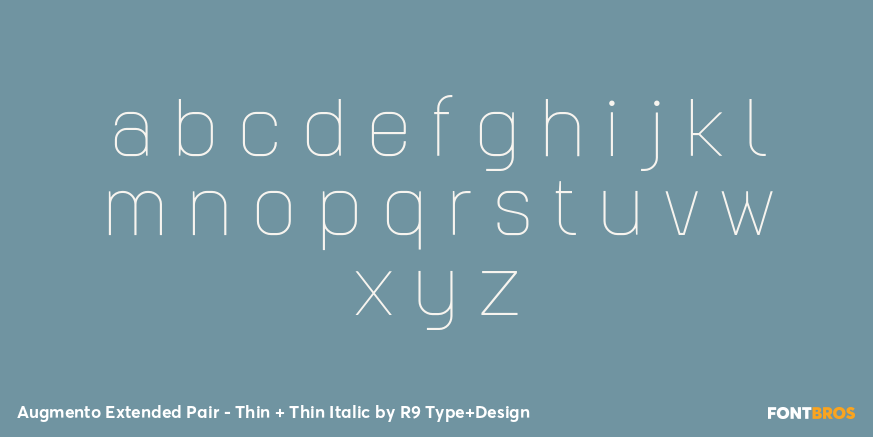 Augmento Extended Pair - Thin + Thin Italic Font Poster #3