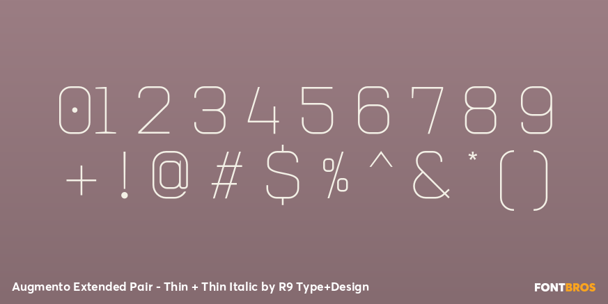 Augmento Extended Pair - Thin + Thin Italic Font Poster #4