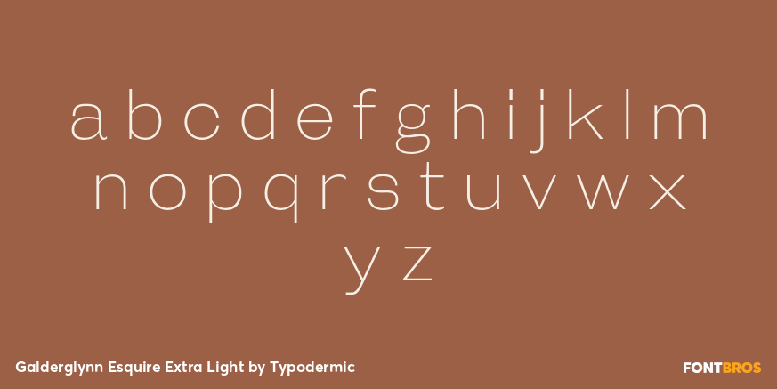 Galderglynn Esquire Extra Light Font Poster #3