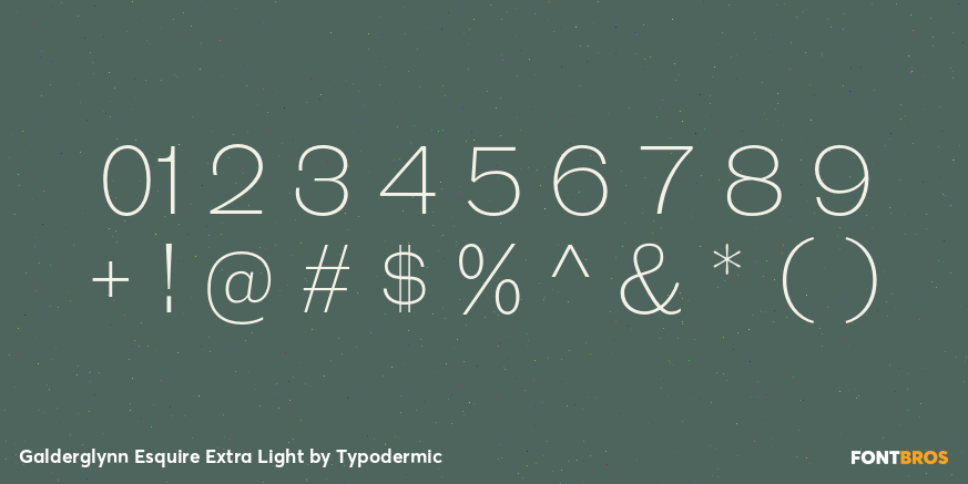 Galderglynn Esquire Extra Light Font Poster #4