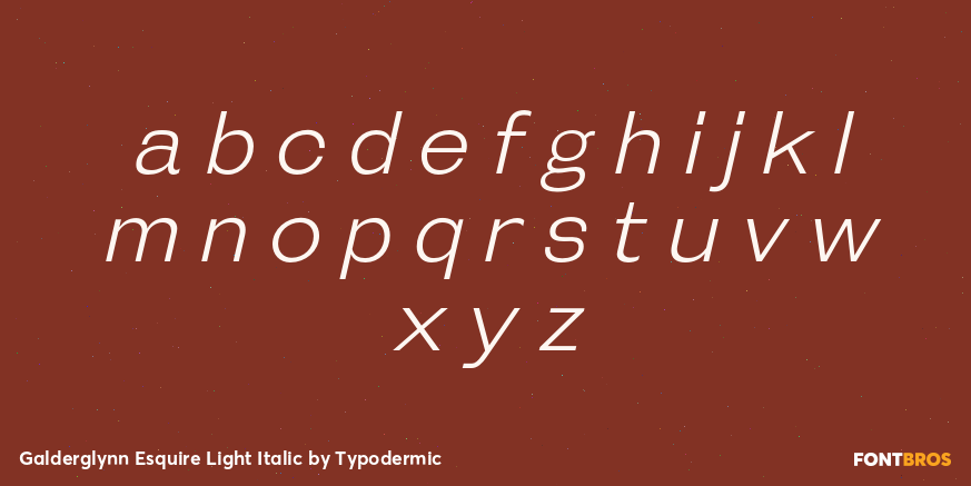 Galderglynn Esquire Light Italic Font Poster #3