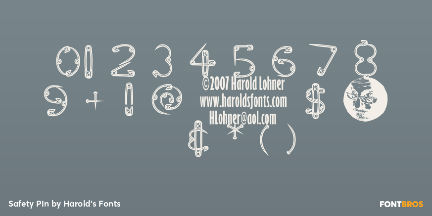 Safety Pin Font Poster #4