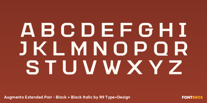Augmento Extended Pair - Black + Black Italic Font Poster #2