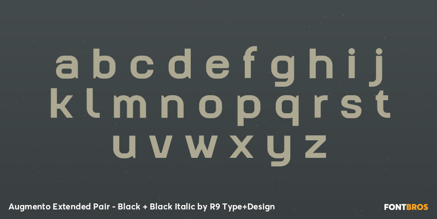 Augmento Extended Pair - Black + Black Italic Font Poster #3