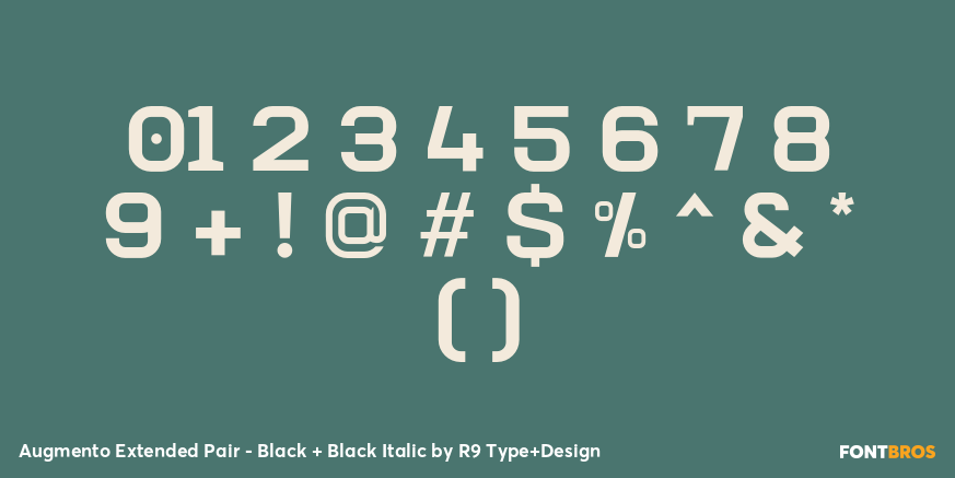 Augmento Extended Pair - Black + Black Italic Font Poster #4