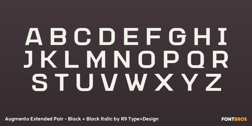 Augmento Extended Pair - Black + Black Italic Font Poster #2