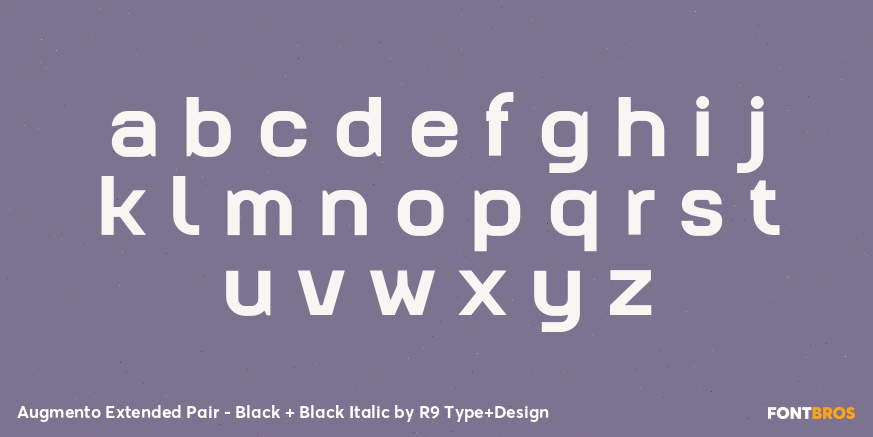 Augmento Extended Pair - Black + Black Italic Font Poster #3