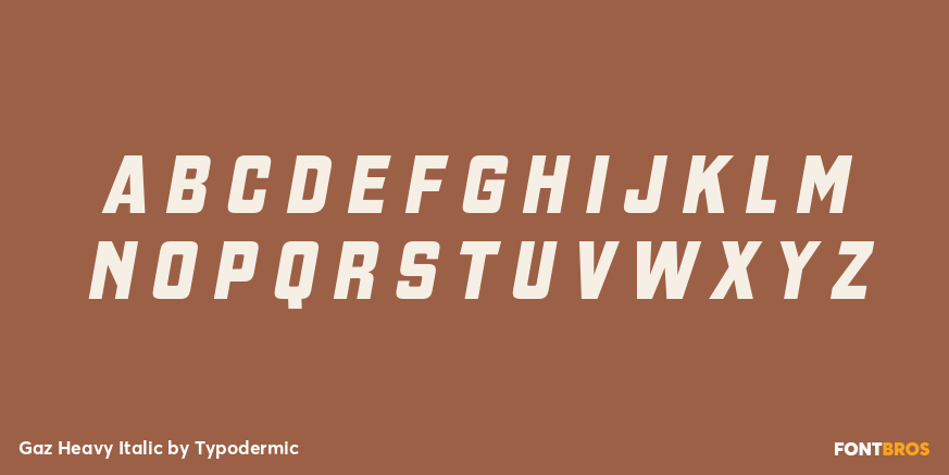 Gaz Heavy Italic Font Poster #2