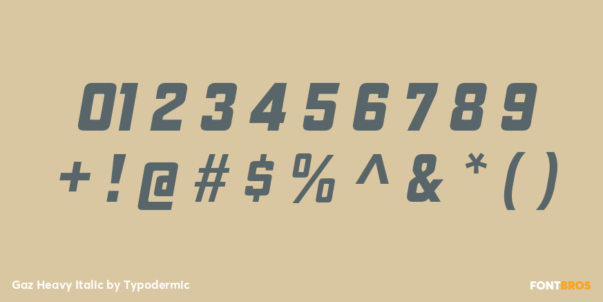 Gaz Heavy Italic Font Poster #4