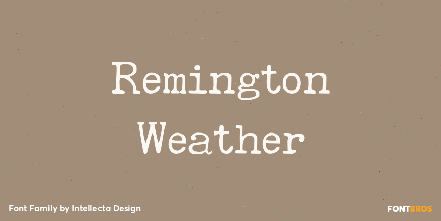 Remington Weather Font Poster #1