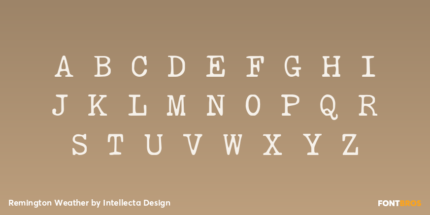 Remington Weather Font Poster #2