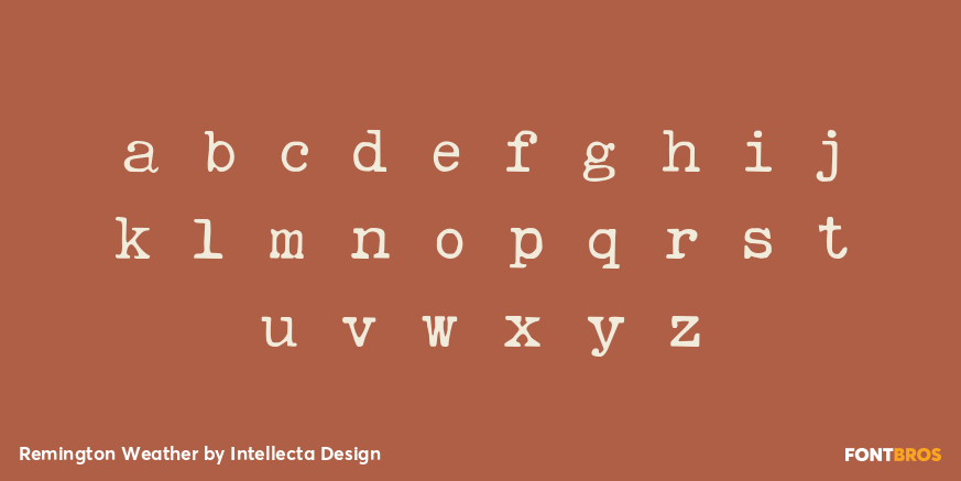 Remington Weather Font Poster #3