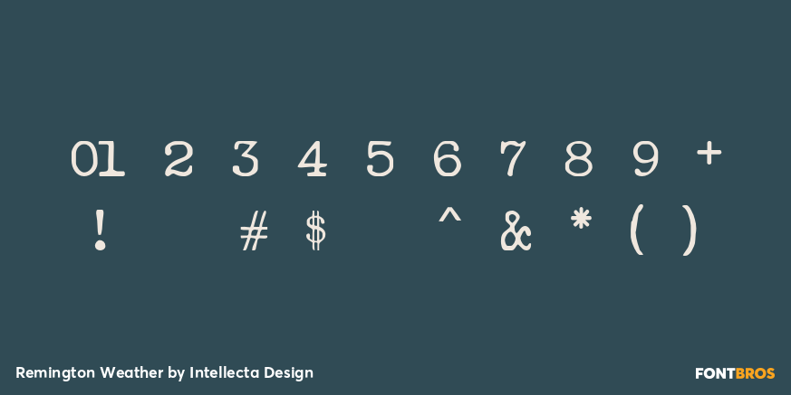Remington Weather Font Poster #4