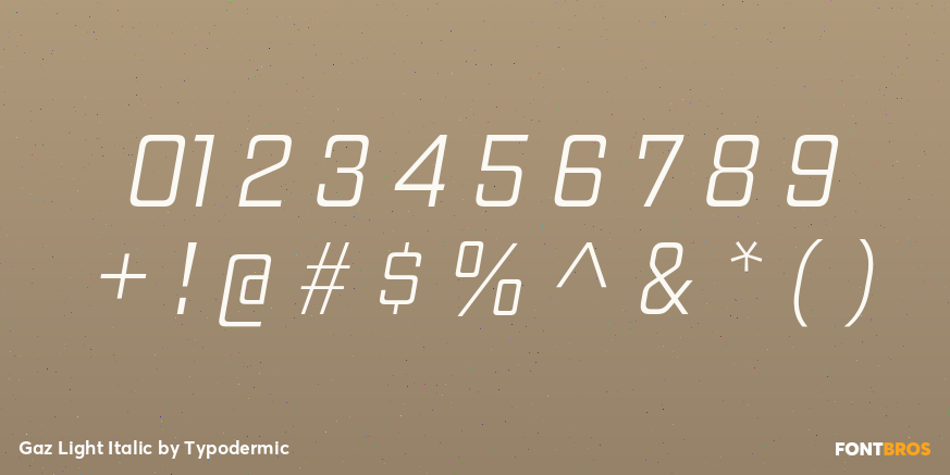 Gaz Light Italic Font Poster #1