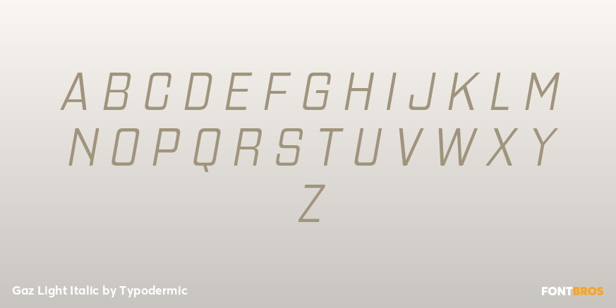 Gaz Light Italic Font Poster #1