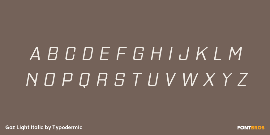 Gaz Light Italic Font Poster #1