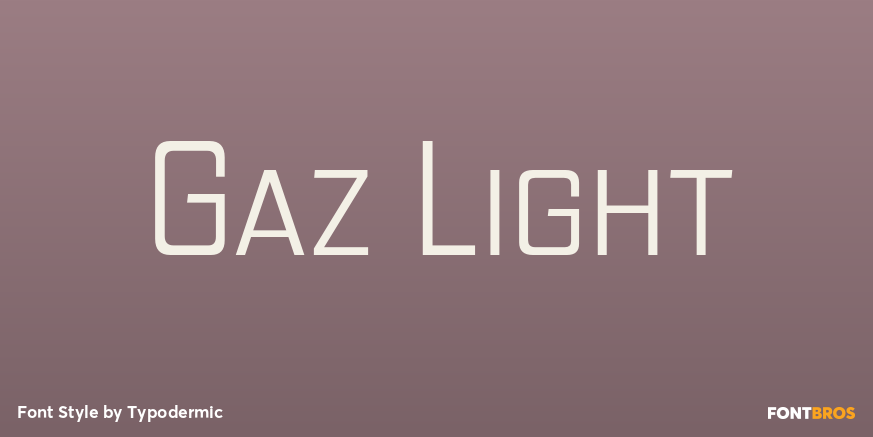 Gaz Light Font Poster #1