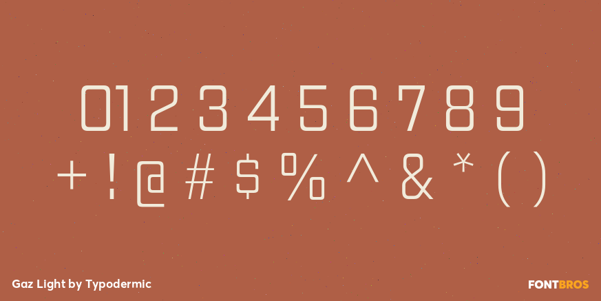 Gaz Light Font Poster #1