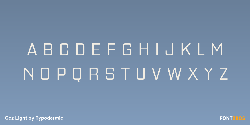Gaz Light Font Poster #1