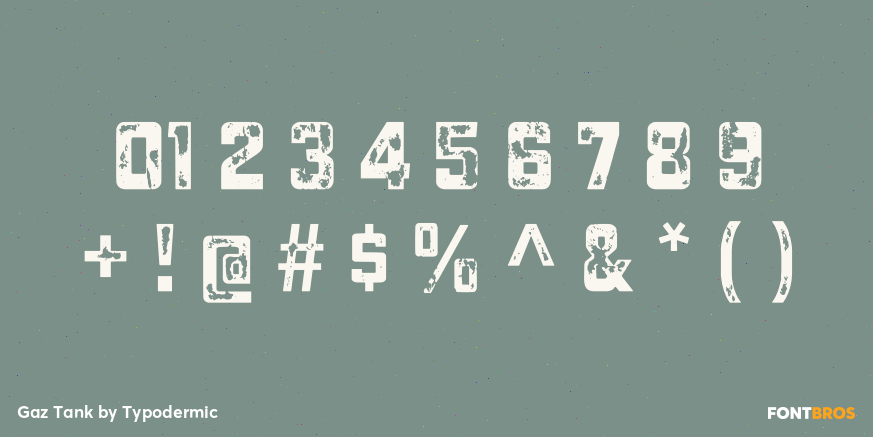 Gaz Tank Font Poster #1