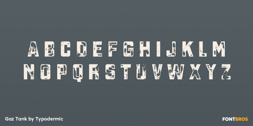 Gaz Tank Font Poster #2