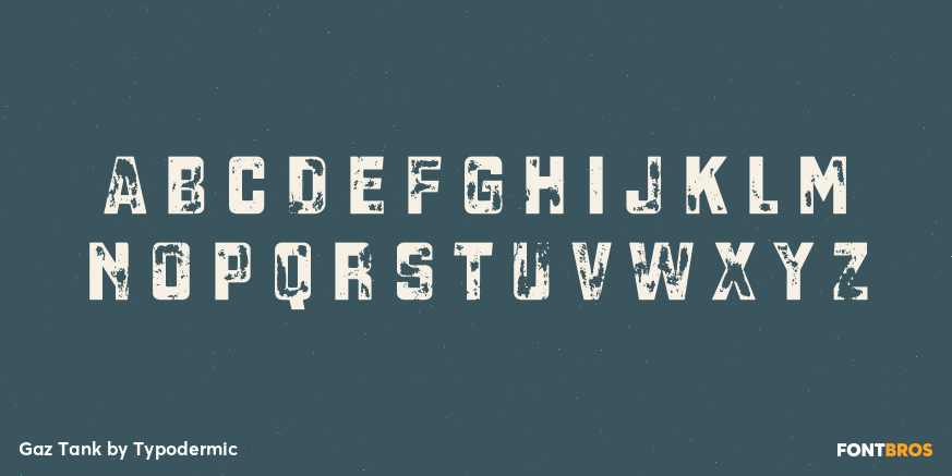 Gaz Tank Font Poster #1