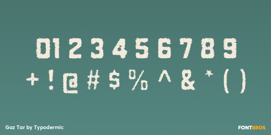 Gaz Tar Font Poster #1