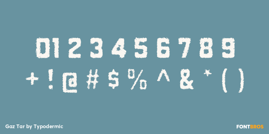 Gaz Tar Font Poster #4