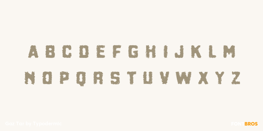 Gaz Tar Font Poster #1