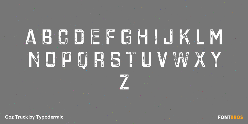 Gaz Truck Font Poster #2