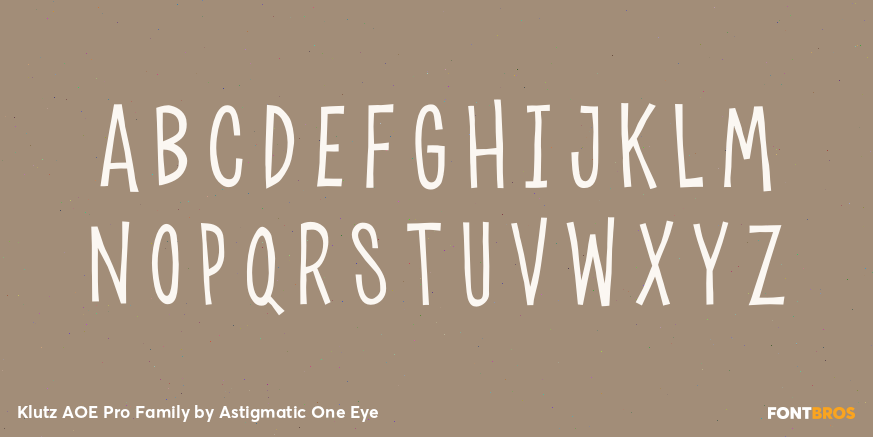 Klutz AOE Pro Family Font Poster #2