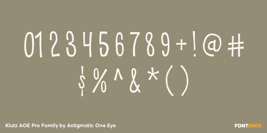 Klutz AOE Pro Family Font Poster #4