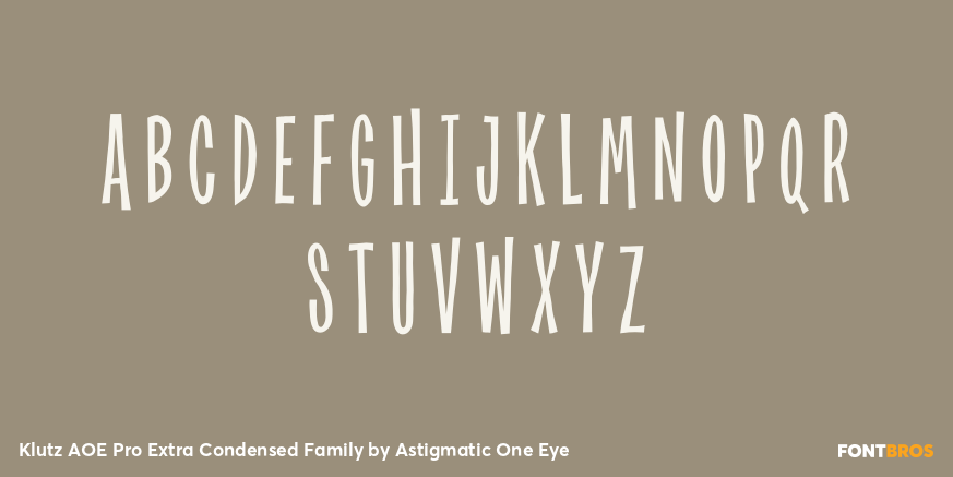 Klutz AOE Pro Extra Condensed Family Font Poster #2