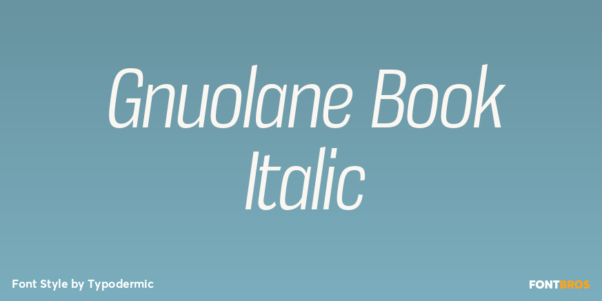 Gnuolane Book Italic Font Poster #1