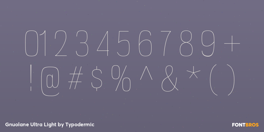 Gnuolane Ultra Light Font Poster #1