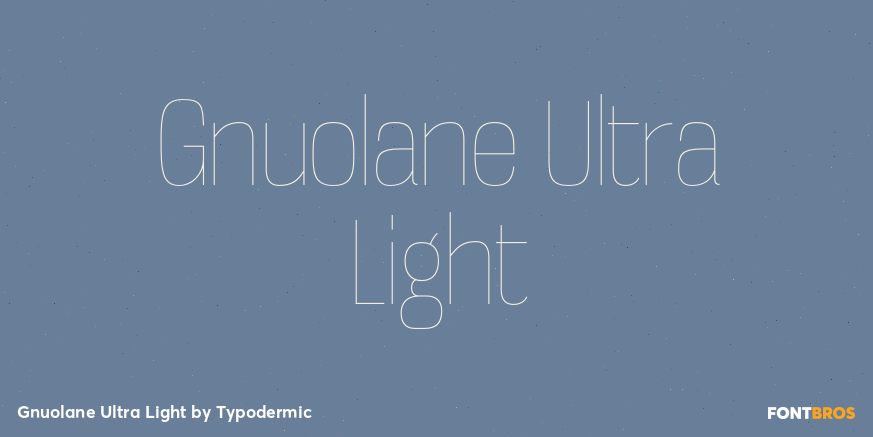 Gnuolane Ultra Light Font Poster #1