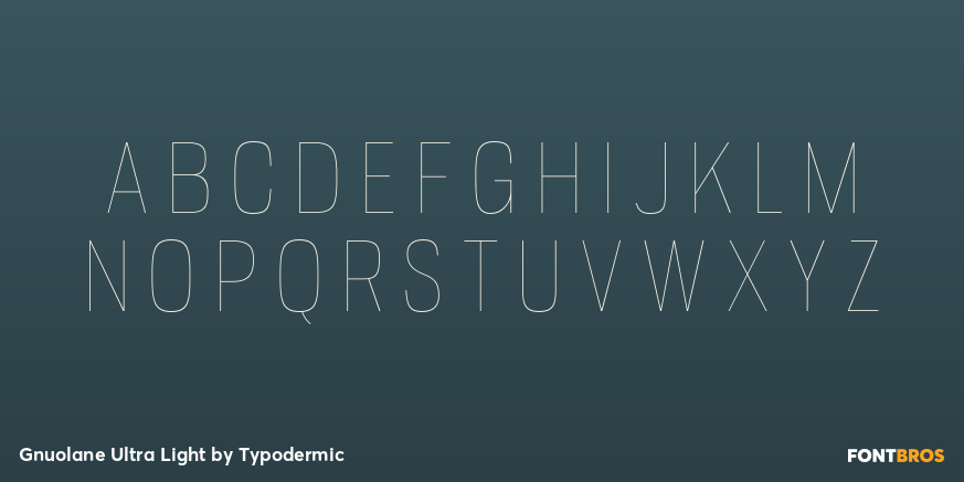 Gnuolane Ultra Light Font Poster #2