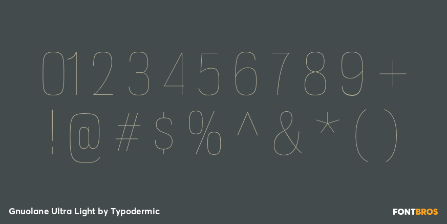 Gnuolane Ultra Light Font Poster #4