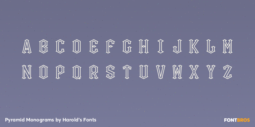 Pyramid Monograms Font Poster #3