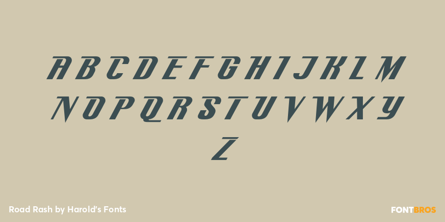 Road Rash Font Poster #2