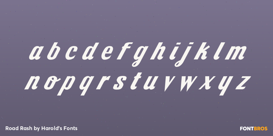 Road Rash Font Poster #3