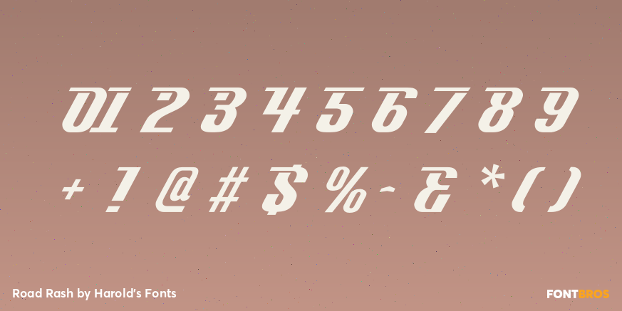 Road Rash Font Poster #4