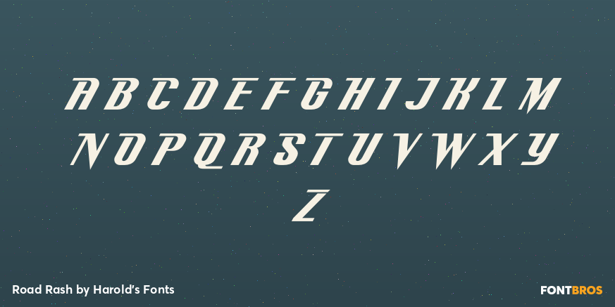 Road Rash Font Poster #1