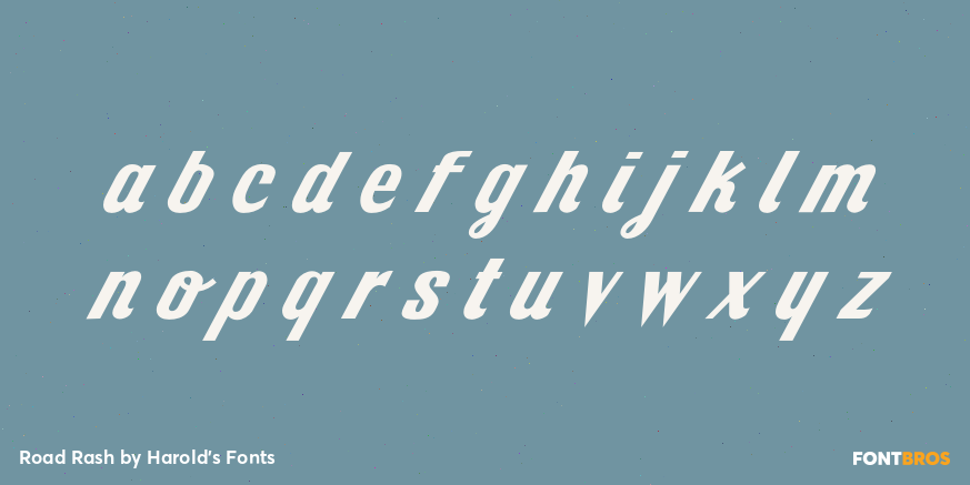 Road Rash Font Poster #1
