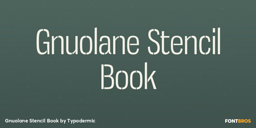 Gnuolane Stencil Book Font Poster #1