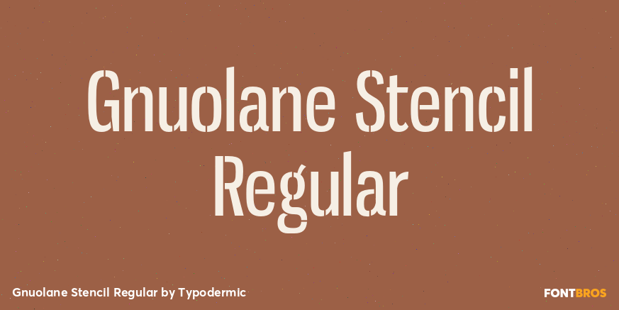 Gnuolane Stencil Regular Font Poster #1